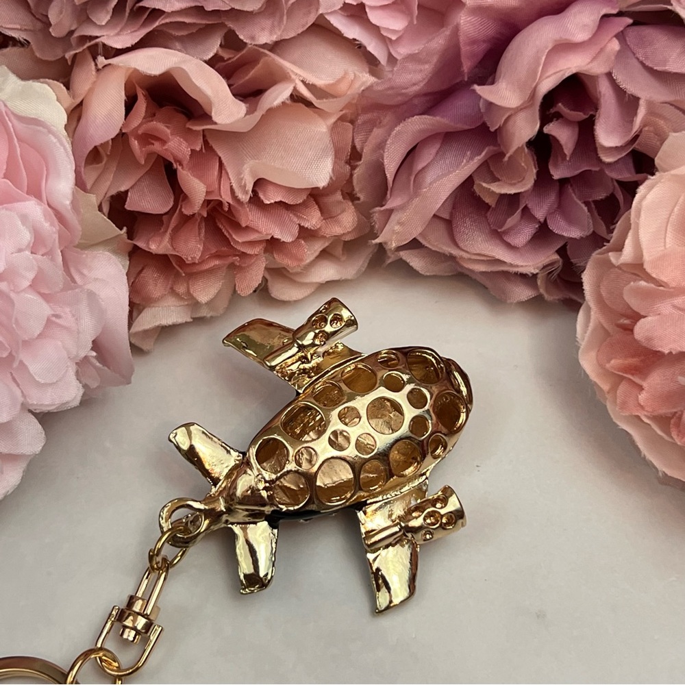 Beautiful Blue and White Crystal Airplane Keychain Charm - Picture 11 of 16